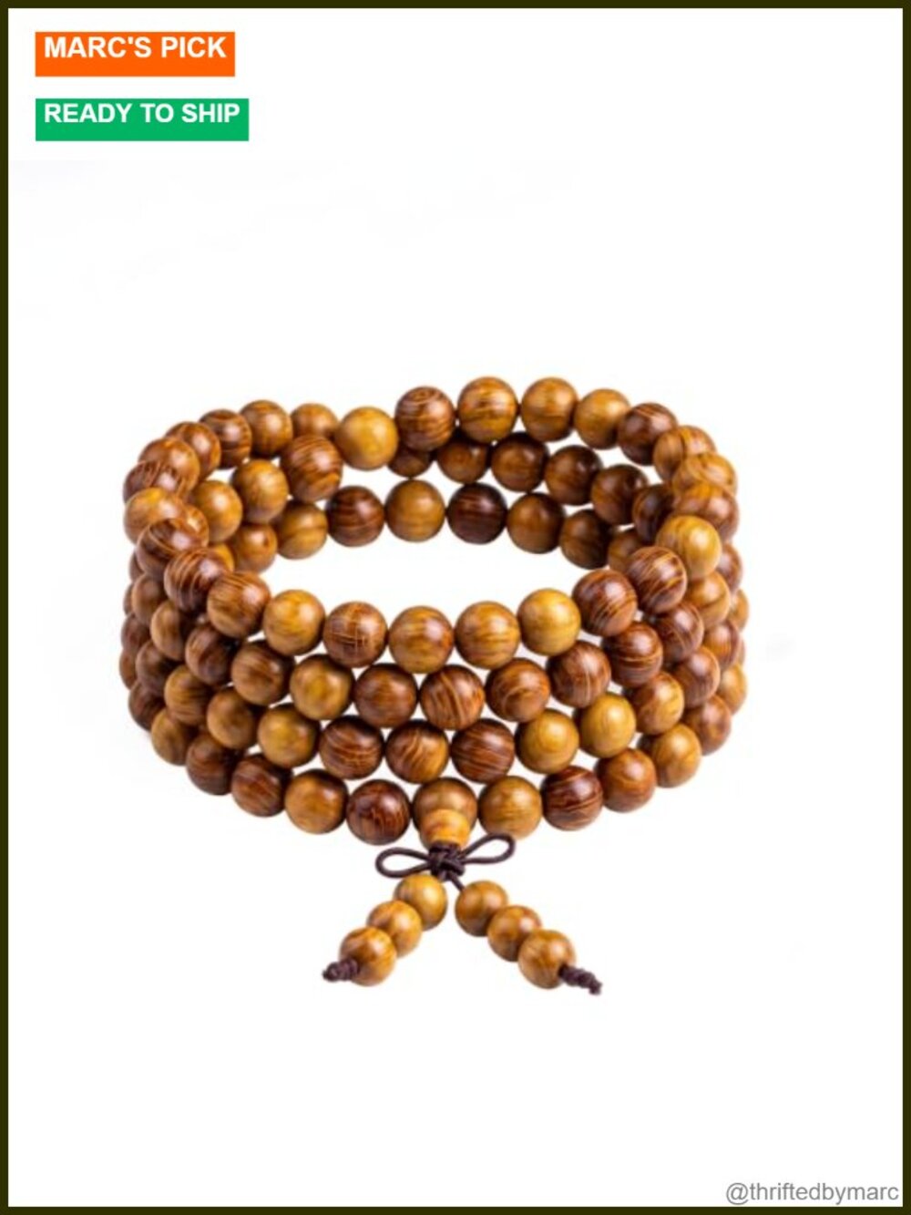 Mala Beads Bracelet Necklace 8mm Natural Sandalwood Meditation